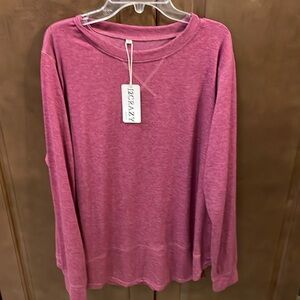 12Crazy Longsleeve Tunic in a rosey pink color. Women’s size XL.